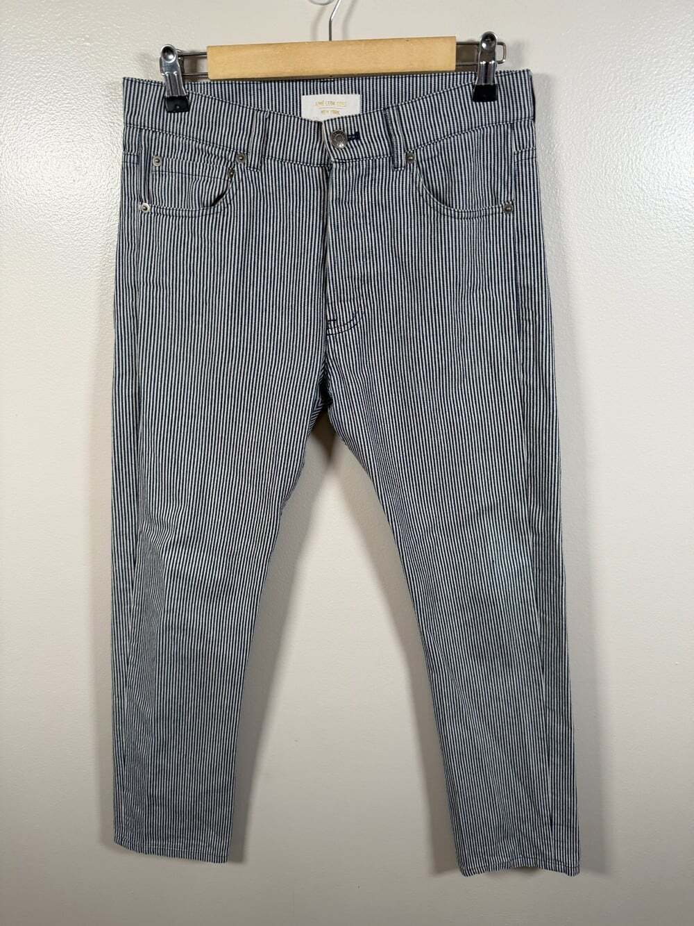 Aimé Leon Dore Hickory Stripe Denim Pants Mens Size XS Railroad Blue ALD NYC